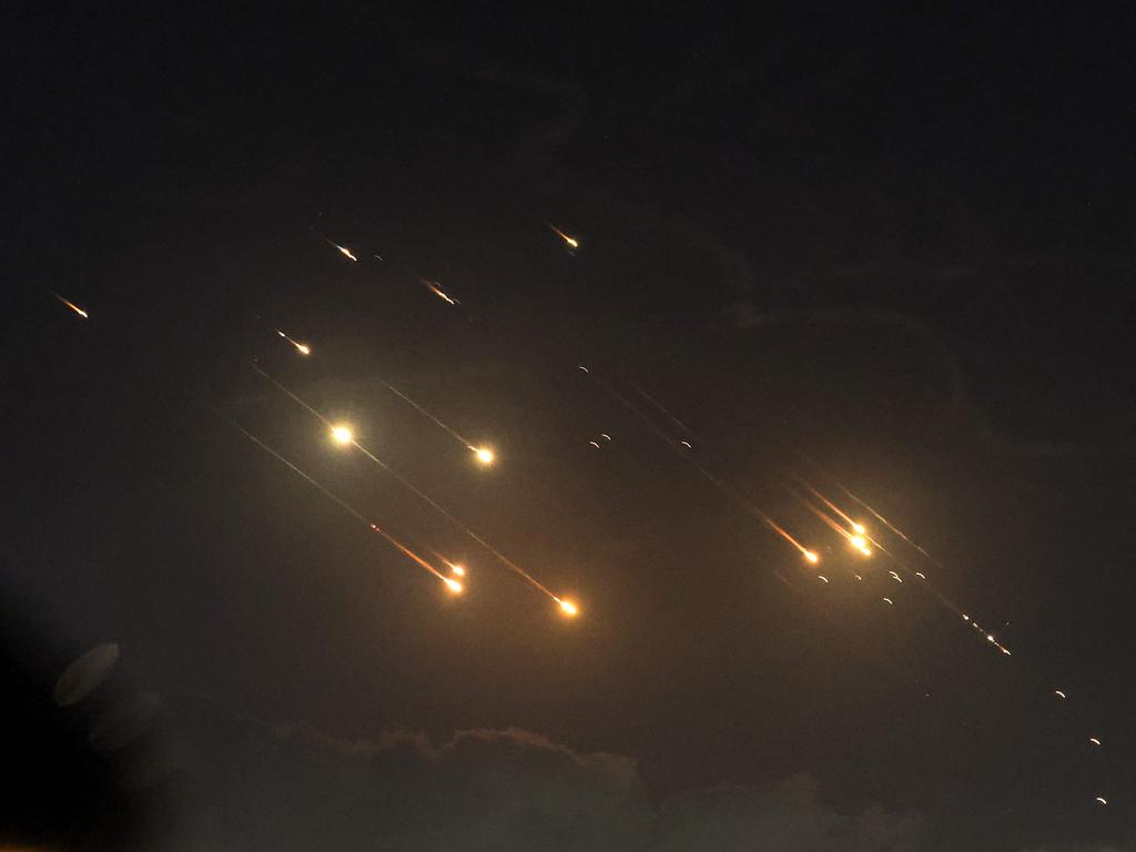 Iran launched a major missile attack at Israel on Tuesday night. The projectiles were largely intercepted by the Iron Dome. Picture: AFP