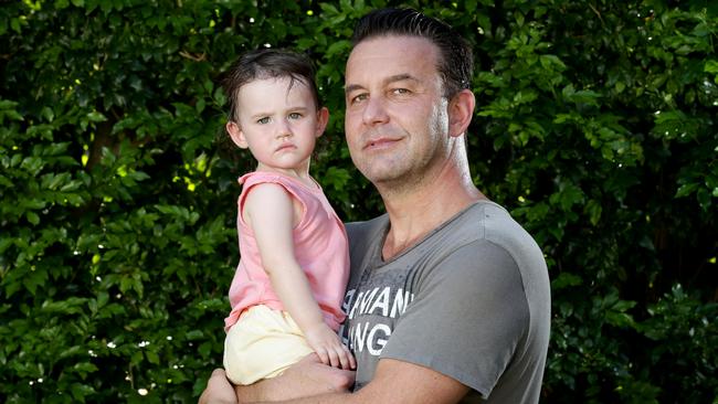 Michael Zirps saved the life of his one-year-old daughter Ella. Picture: Jonathan Ng