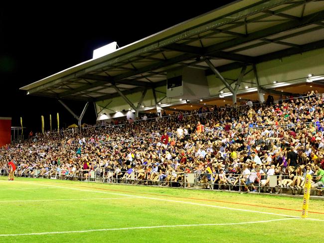 The Brisbane Broncos vs Cronulla Sharks at Dolphin Stadium. There weren't many empty seats. Picture: Peter Cronin