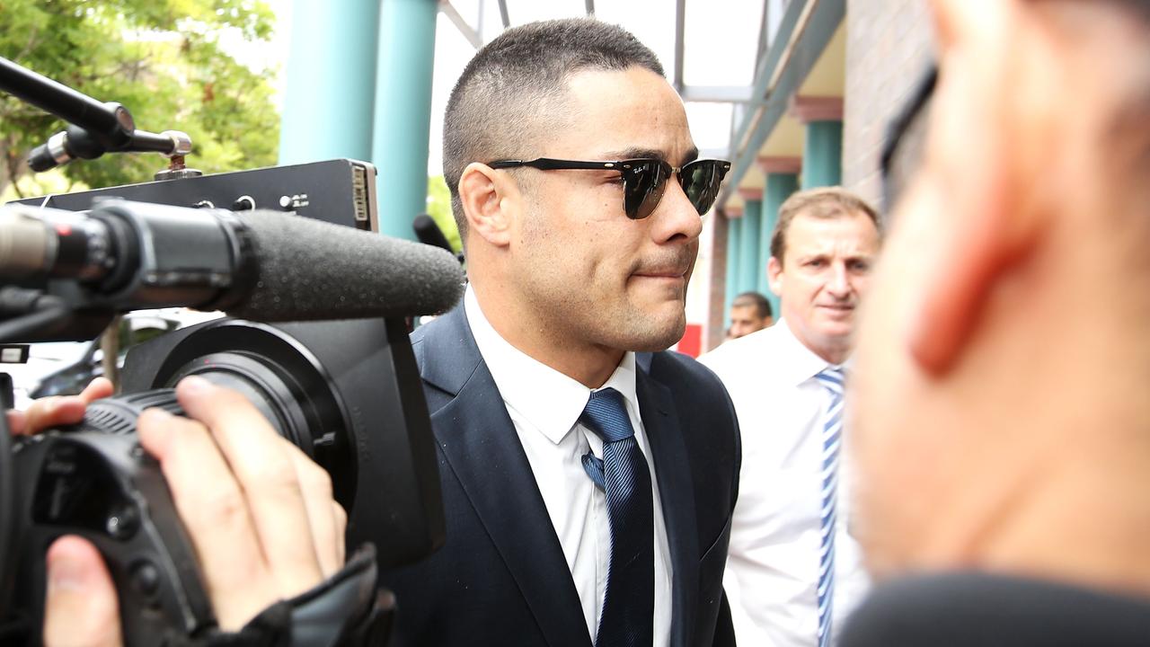 Jarryd Hayne arrives at Burwood Local Court. Picture: Mark Kolbe/Getty Images