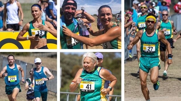 Some of the action from the ambulant and masters racing at Bathurst.