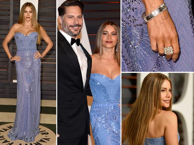 Joe Manganiello and Sofia Vergara attend the 2015 Vanity Fair Oscar Party. Picture: Getty