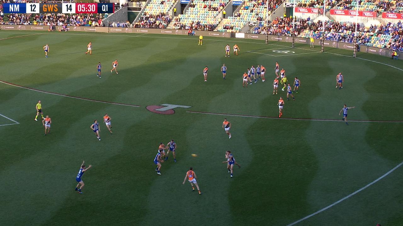 The turf at Blundstone Arena was trippy.