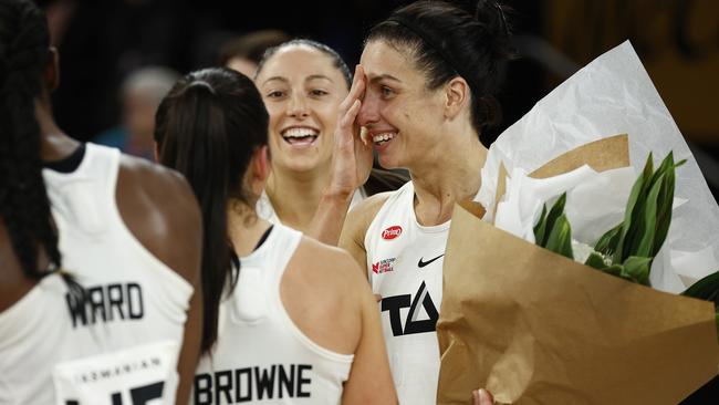 Ash Brazill will play her final Super Netball game on Saturday night in the Collingwood Magpies’ last match before folding. Photo: Getty Images