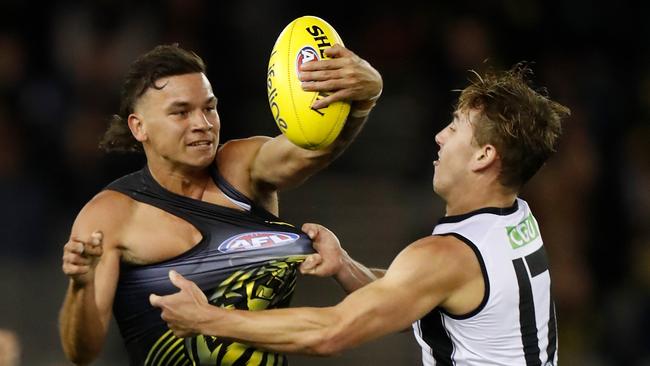 Nathan Buckley says his sides pressure numbers were as low as he’s seen. Picture: Michael Willson/AFL Photos