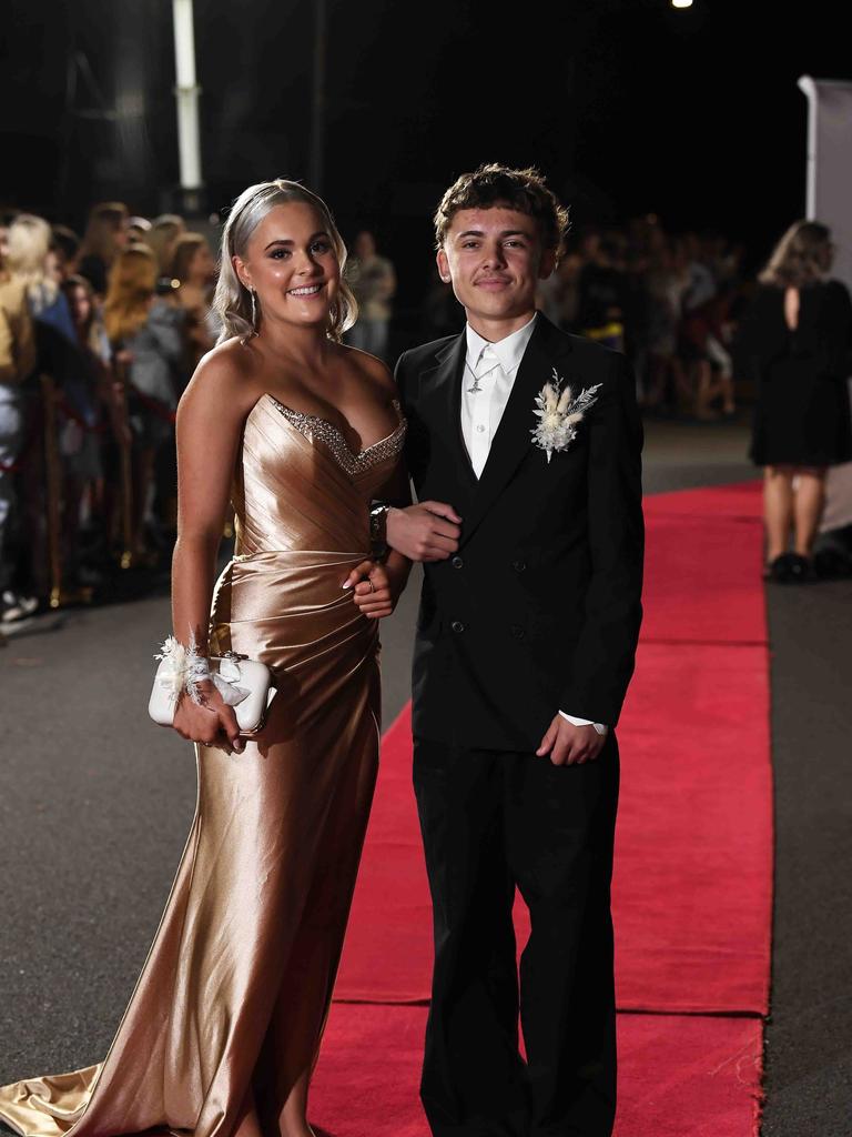 Chaz Sheedy & Isabella Harris at Xavier Catholic College year 12 formals. Picture: Patrick Woods.