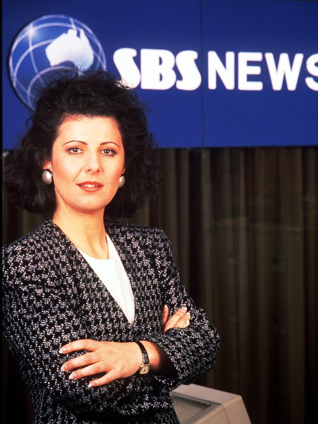 Kostakidis on the SBS World News set in 2000.