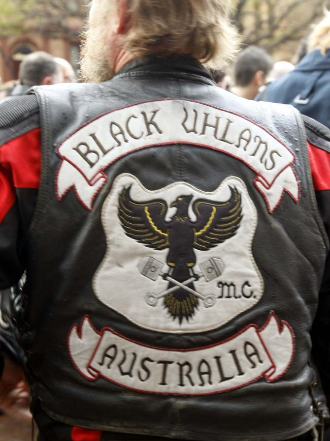 A bikie from the Black Uhlans.