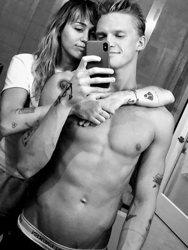 Simpson dated US star Miley Cyrus. Picture: Instagram