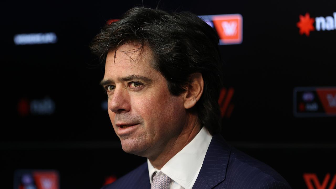 AFL CEO Gillon McLachlan on Thursday. (Photo by Robert Cianflone/AFL Photos/via Getty Images)