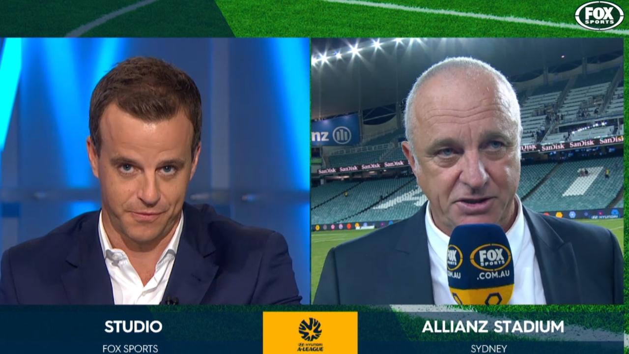 2016: Graham Arnold confronts Adam Peacock on live TV.