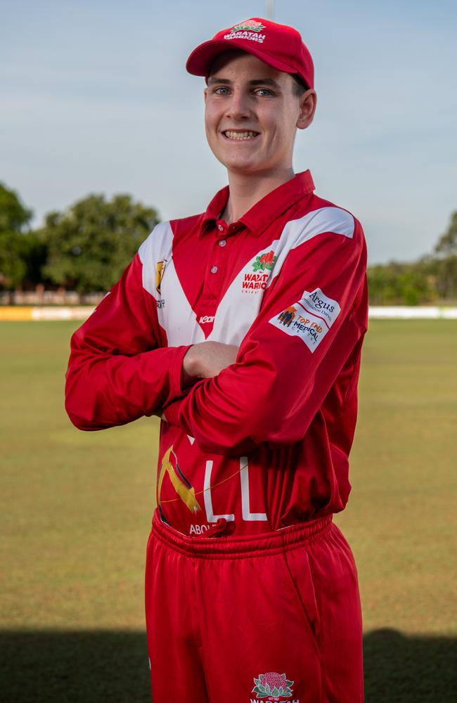 Archie McCormick from Waratah ahead of the 2024 Darwin &amp; District Cricket Competition. Picture: Pema Tamang Pakhrin