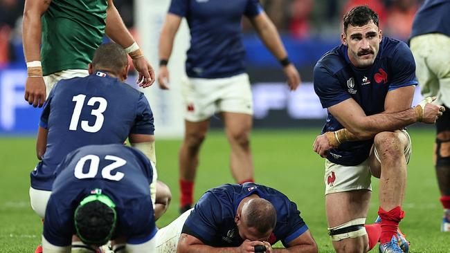 It was complete heartbreak for France. (Photo by FRANCK FIFE / AFP)