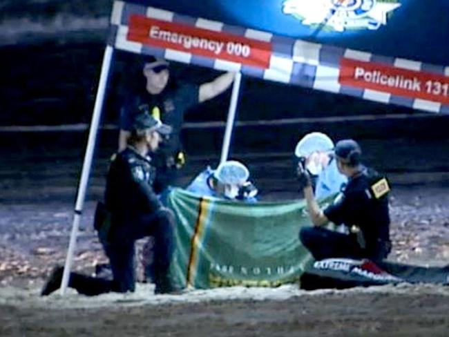 File image of the scene where "Baby Q" was found in the water at Tweed Heads. Her father, 49, believed she was "cursed". Picture: NineNews