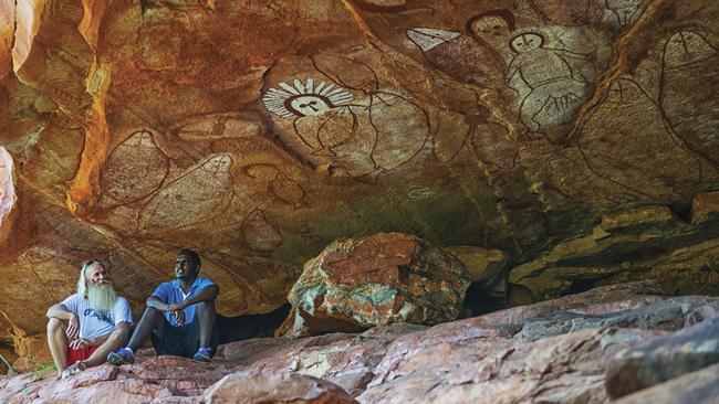 Wandjina rock art at Raft Point. Picture: Tourism WA