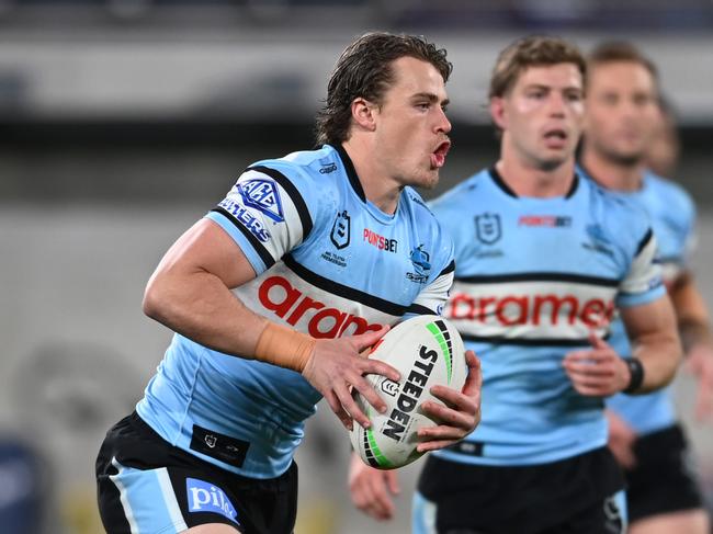 NRL 2023 RD19 Wests Tigers v Cronulla-Sutherland Sharks - Jesse Colquhoun. Picture: NRL Photos