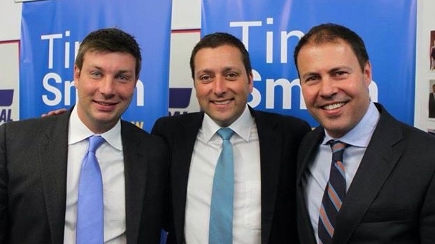 Tim Smith with Matthew Guy and Josh Frydenberg.