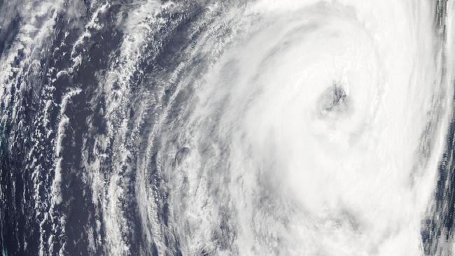 A satellite picture as tropical Cyclone Oma heads toward south East Queensland. Pic NASA/Modia