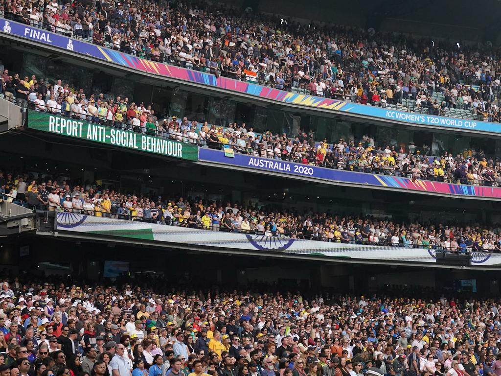 86,174 fans piled into the MCG for Women's T20 World Cup final. Picture: AAP Image