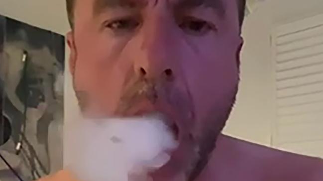 Mr Bainbridge appears to have filmed himself smoking methamphetamine while engaging in a sex act.