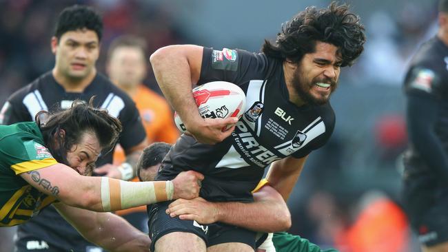 Tohu Harris in action for the Kiwis.