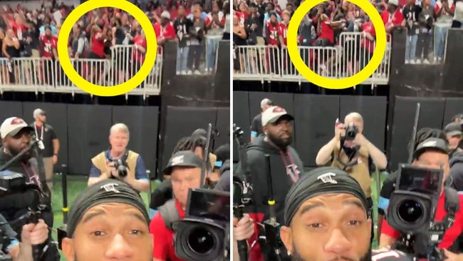 Wild detail in background of selfie video.