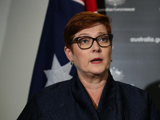 Foreign Affairs Minister Marise Payne is considering listing the two men on Australia’s sanctions regime. Picture NCA Newswire/ Gaye Gerard