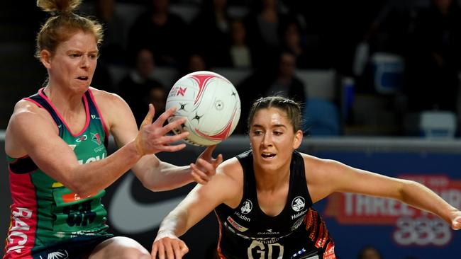 Thunderbirds defender Matilda Garrett (right) says despite Giants’ understrength line-up they cannot be underestimated when they hit town.