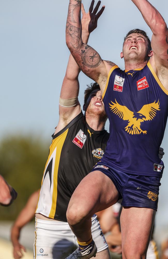 Casey newcomer Liam Buxton rucking for Vermont Eagles. Picture: Valeriu Campan