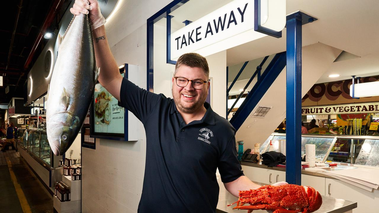 Alex Knoll at Angelakis Bros in the Adelaide Central Market. Picture: Matt Loxton