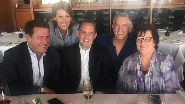 From left: Karl Stefanovic, Natalie Barr, Chris Waller, Cameron Williams and Winx co-owner Debbie Kepitis. 