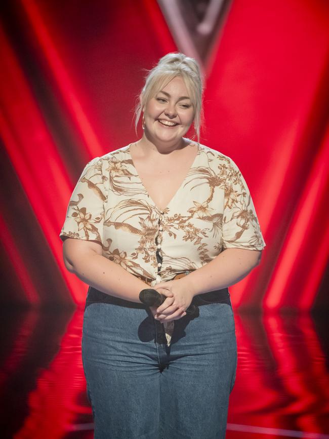 Bella Taylor-Smith on The Voice. Picture: Supplied