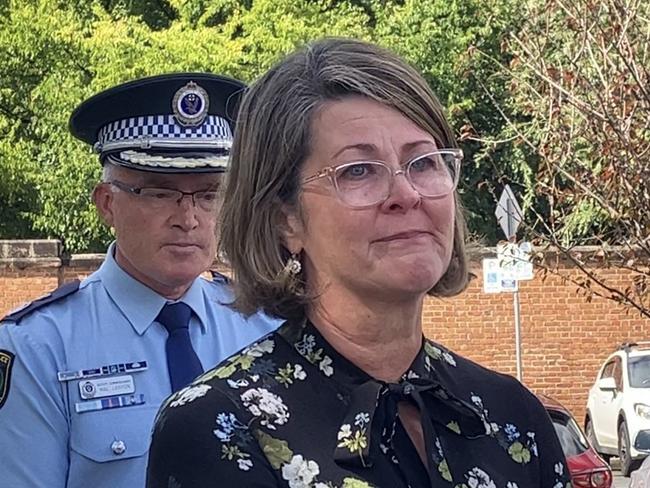 NSW Health secretary Susan Pearce was overcome with emotion as she addressed media.