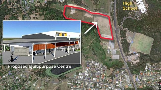 The multipurpose centre would go on land opposite the high school to the north of town. Picture: TREVOR VEALE