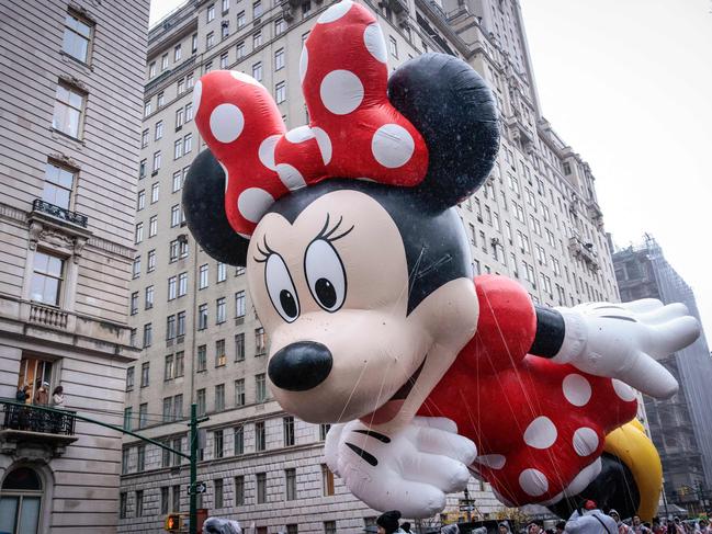 The Minnie Mouse balloon floats during the Annual Thanksgiving Day Parade in New York City. Picture: Getty Images via AFP