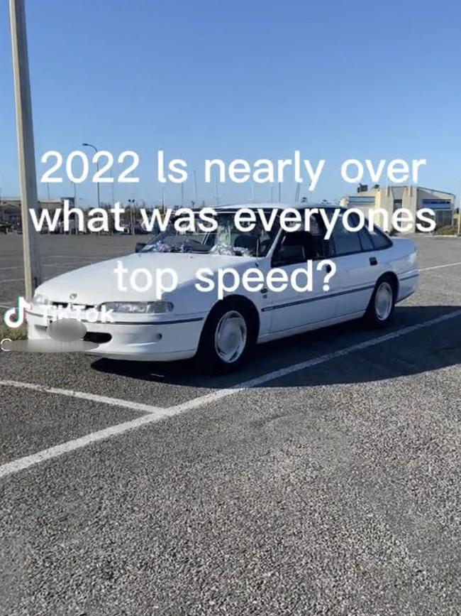 An Adelaide based TikTok user asks what everybody's top speeds were in 2022. Picture: TikTok