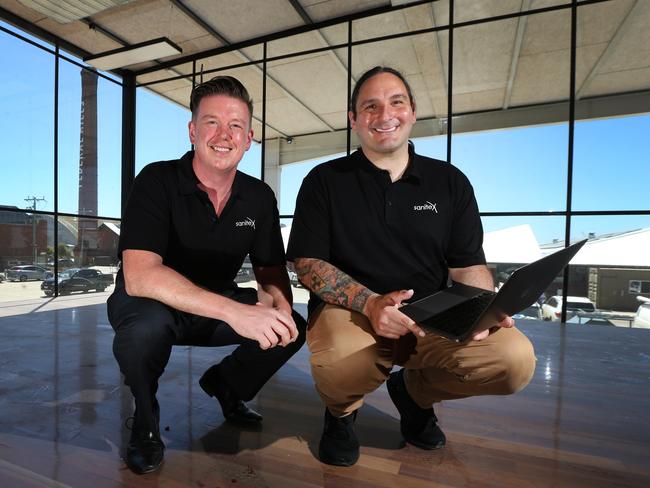 Michael Graham and James Fatone have started  software platform to source PPE.  Picture: Peter Ristevski