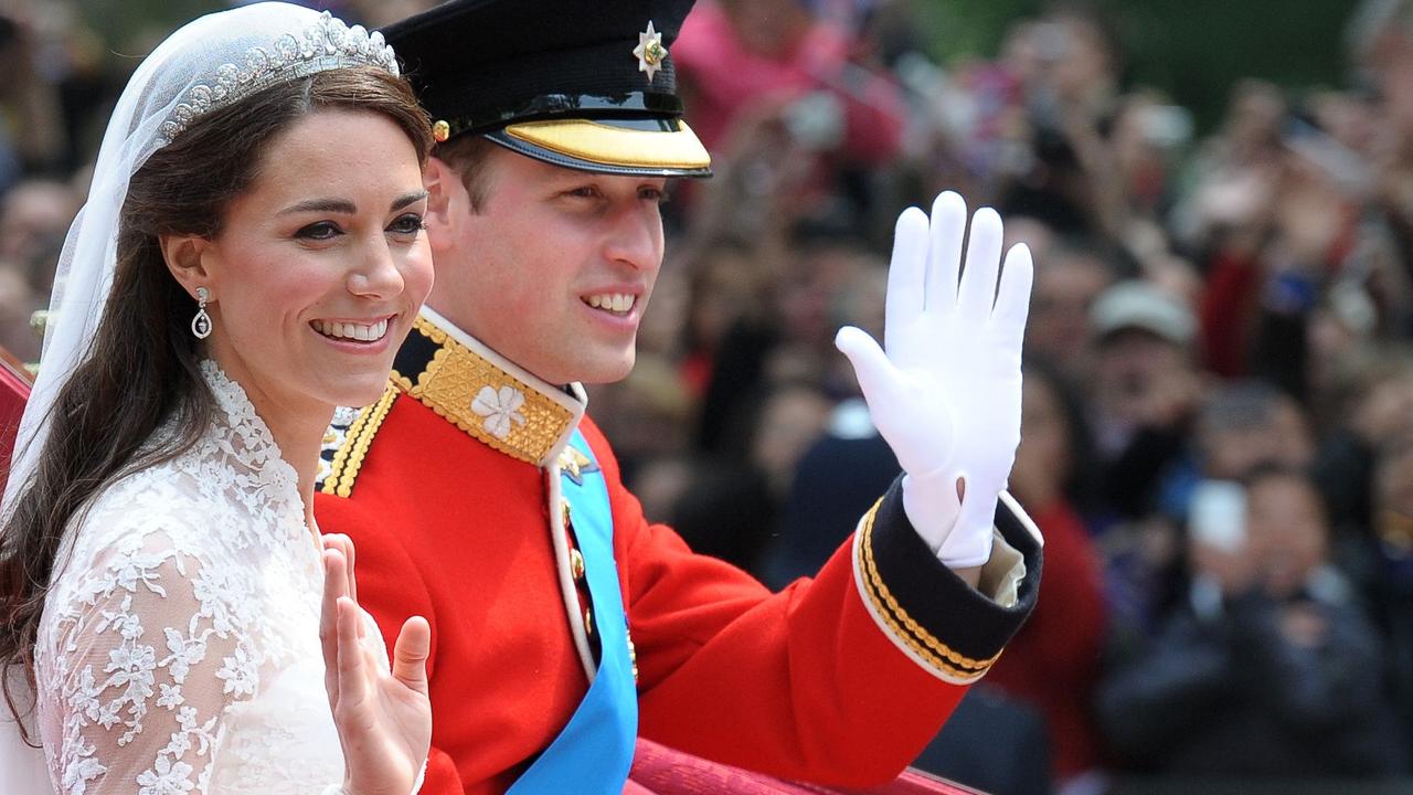 Kate and Wills’ 2011 wedding. Picture: Paul ELLIS / AFP