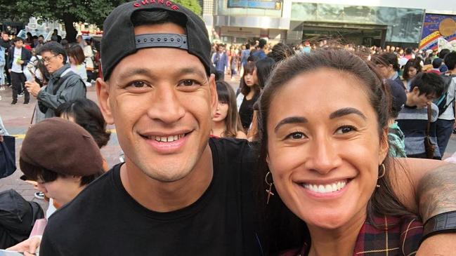 Israel Folau and his wife Maria thought long and hard about what Folau should do before turning to his father for advice. Picture: Instagram