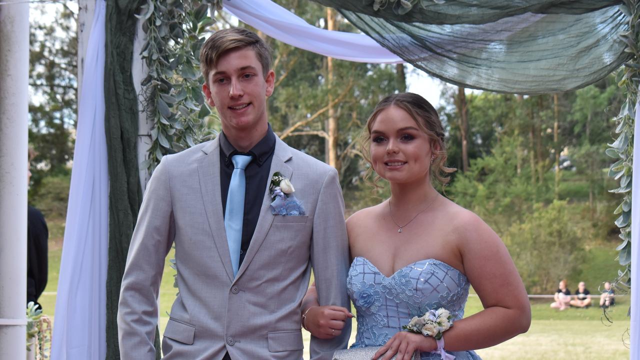 Charlotte Keogh and Joel Perry at the Gympie State High School Formal 2022.