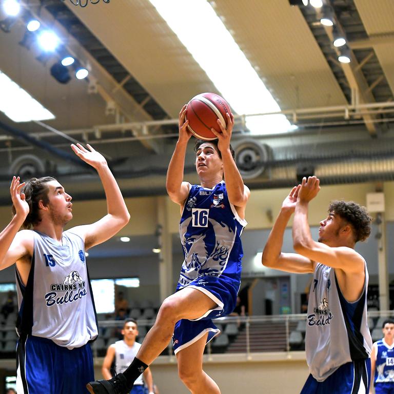 Ignatius Park college player Callaway Parker Boys Final. Ignatius Park college vs Cairns SHS. Finals for Qld Schools Basketball Championships. Sunday September 22, 2019. (AAP image, John Gass)