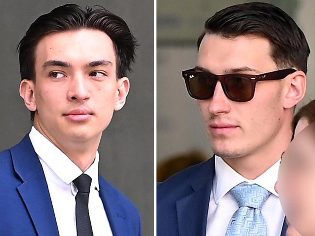 Charlie Tianma He, 22 of Runcorn, and Tyler Phillip Sullivan, 21 of Drewvale, are on trial in the Brisbane District Court for rape. Picture: John Gass