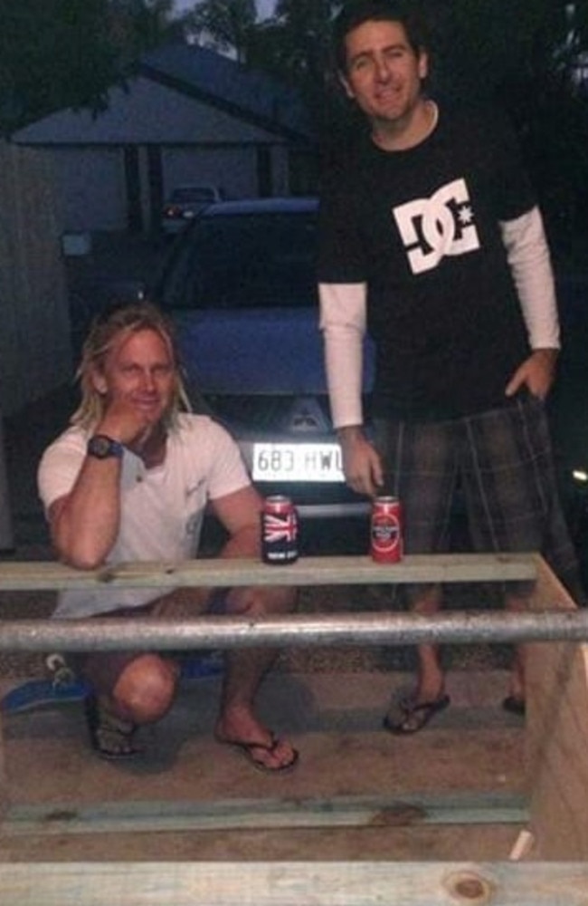 Brook Campbell and Pacific Paradise man Luke Woods. Picture: Contributed