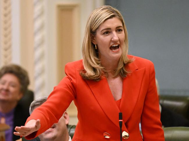 BRISBANE, AUSTRALIA - NewsWire Photos - NOVEMBER 9, 2022.Queensland Attorney-General Shannon Fentiman speaks during Question Time at Parliament House in Brisbane.Picture: NCA NewsWire / Dan Peled