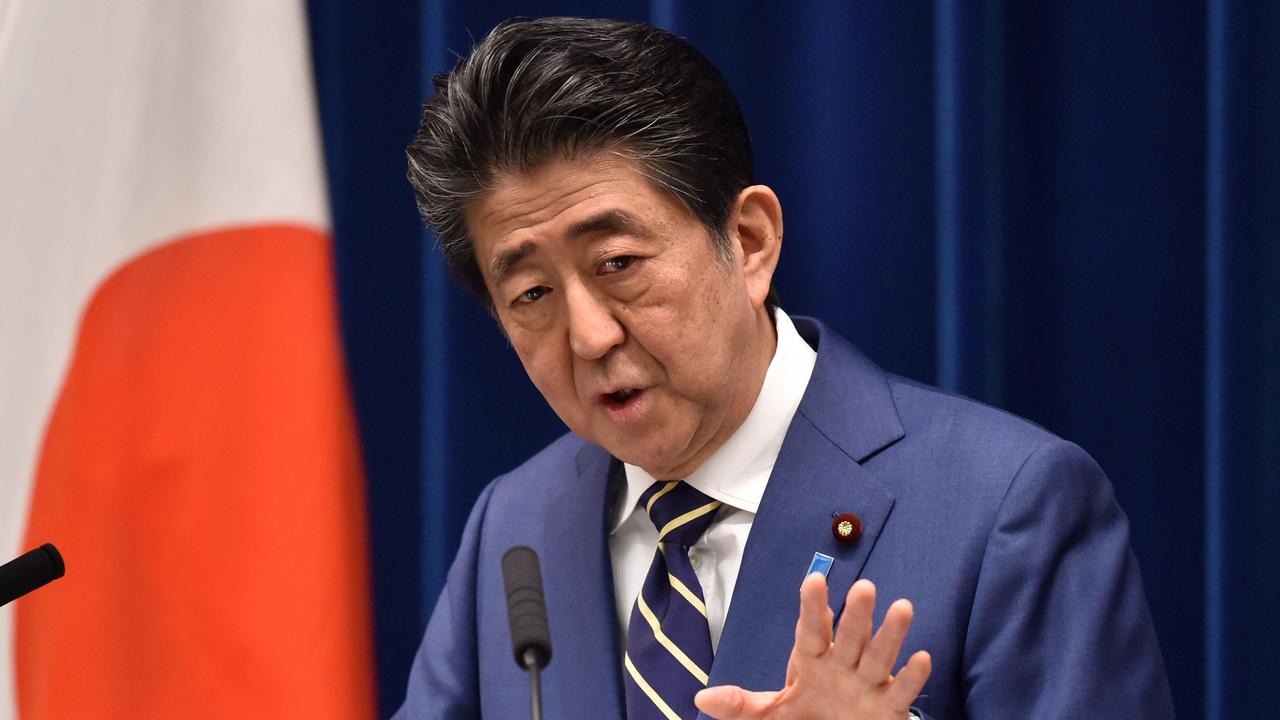 Mr Abe was described as a great leader by former Australian PM Malcolm Turnbull. Picture: Kazuhiro NOGI/AFP