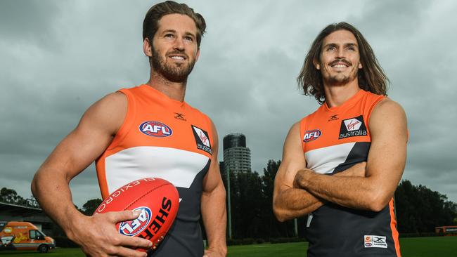 Giants co-captains Callan Ward (left) and Phil Davis.