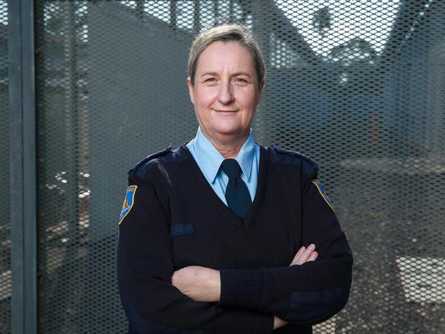 Senior correctional officer Nicole Jess, at Silverwater Prison, today. Picture: Justin Lloyd