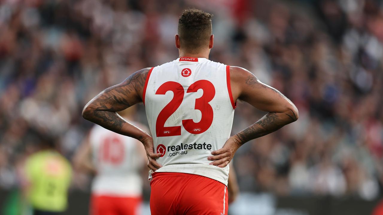 Buddy Franklin hadn’t played against Collingwood at the MCG in 10 years. Pic: Michael Klein.