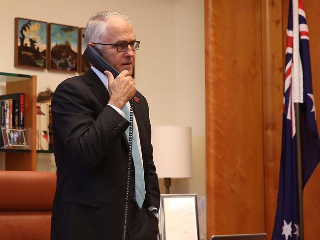 Malcolm Turnbull holds his own at the other end.