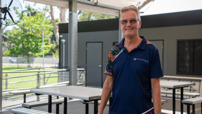 Rob Lutter chief executive St Vincent de Paul's Northern Territory as the new Ozanam House site gets ready on Dick Ward Drive. Picture: Pema Tamang Pakhrin